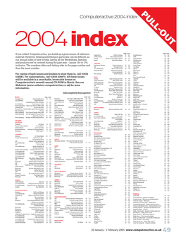 Computeractive 2004 Index PULL-OUT