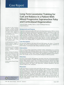 Case Study: Long-Term Locomotor Training