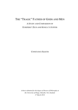 The “Tragic” Father of Gods and Men