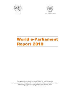 World E-Parliament Report 2010