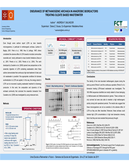 Endurance of Methanogenic Archaea in Anaerobic Bioreactors Treating Oleate Based Wastewater