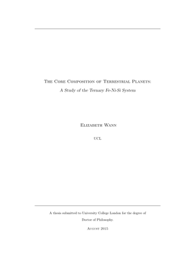 The Core Composition of Terrestrial Planets