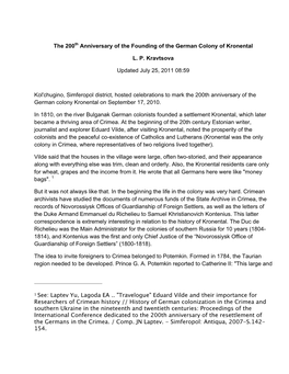 Founding of Kronental.Pdf