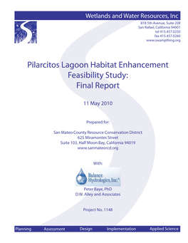 Pilarcitos Lagoon Habitat Enhancement Feasibility Study: Final Report