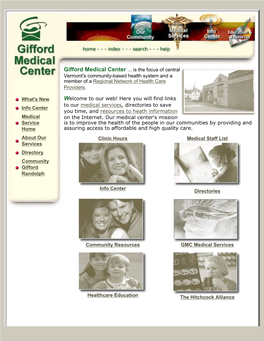 Gifford Medical Center Web Site