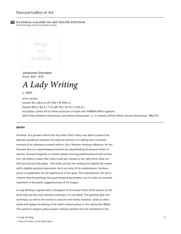 A Lady Writing C