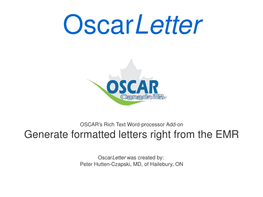 Generate Formatted Letters Right from the EMR