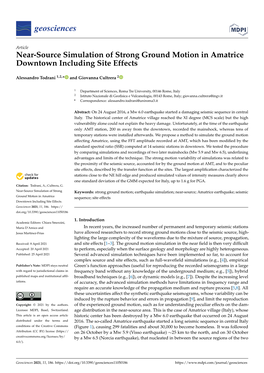 Near-Source Simulation of Strong Ground Motion in Amatrice Downtown Including Site Effects