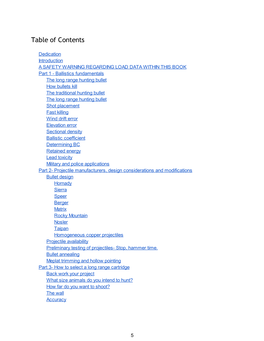 You Can View the Table of Contents for the Practical Guide to Long Range