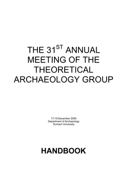 Annual Meeting of the Theoretical Archaeology Group