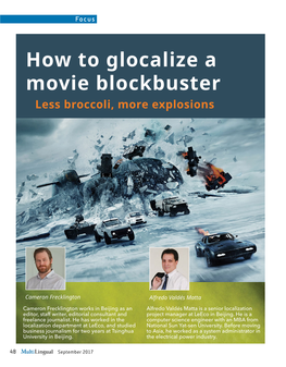 How to Glocalize a Movie Blockbuster Less Broccoli, More Explosions