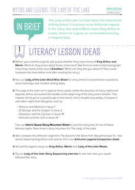 In Brief Literacy Lesson Ideas