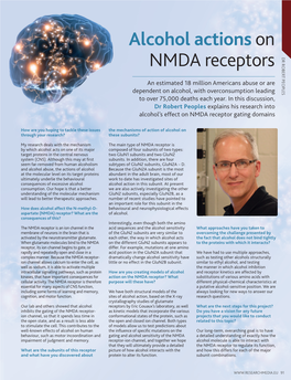 Alcohol Actionson NMDA Receptors