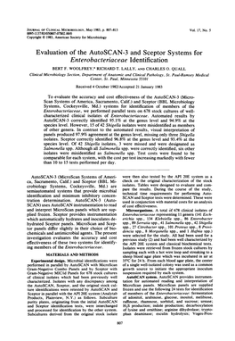 Enterobacteriaceae Identification BERT F