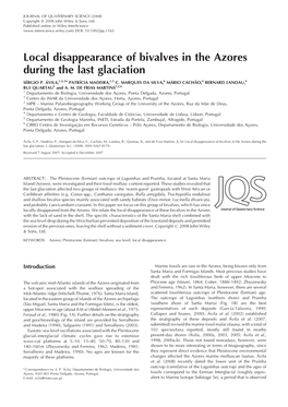 Local Disappearance of Bivalves in the Azores During the Last Glaciation