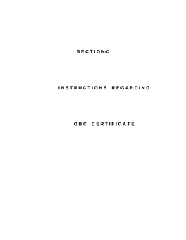 Obc Certificate