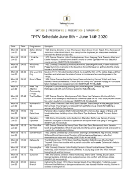 TPTV Schedule June 8Th – June 14Th 2020