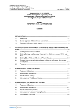 Kai Tak Development Engineering Study Cum Design and Construction of Advance Works Annex a – Investigation, Design and Construction KTAC and KTTS Studies