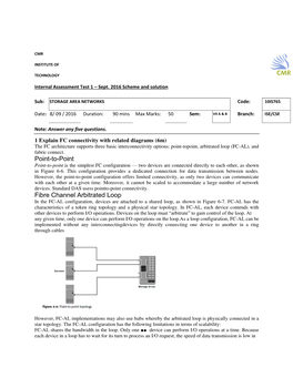 Point-To-Point Fibre Channel Arbitrated Loop