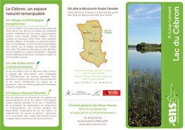Lac Du Cébron Est Le Plan D’Eau Le Plus Vaste Des Deux-Sèvres