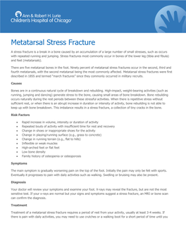 Metatarsal Stress Fracture