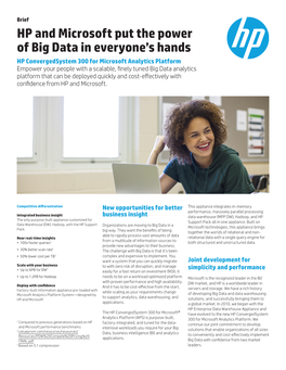 HP and Microsoft Put the Power of Big Data in Everyone's Hands