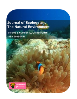 Journal of Ecology and the Natural Environment