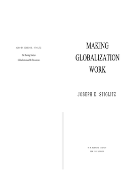 Making Globalization Work / Joseph E