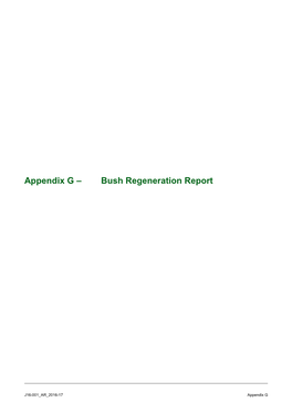 Bush Regeneration Report