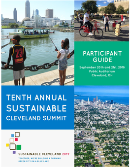 Welcome to the 10Th Annual Sustainable Cleveland Summit! September 20-21, 2018