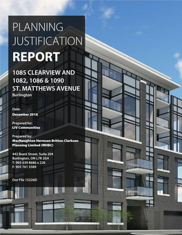 Planning Justification Report