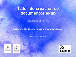 Taller De Creación De Documentos Epub