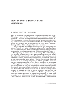 Software Patents Worldwide Fewer Words; It Is Easy to Draft a Claim, Study It and Discard It in Favour of a Better Claim