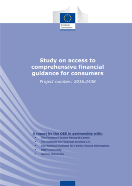 Study on Access to Comprehensive Financial Guidance for Consumers
