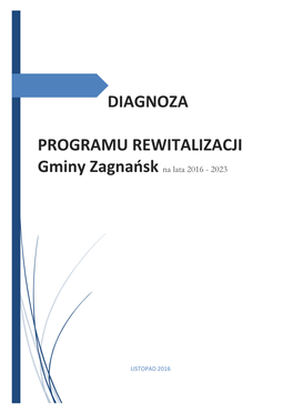 Diagnoza Programu Rewitalizacji