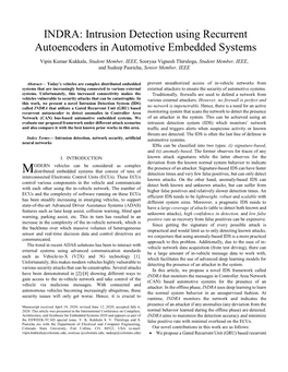 Intrusion Detection Using Recurrent Autoencoders in Automotive Embedded Systems