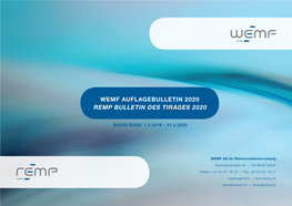 Wemf Auflagebulletin 2020 Remp Bulletin Des Tirages 2020