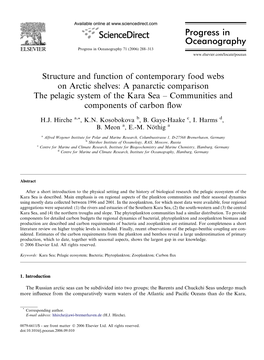 Progress in Oceanography Progress in Oceanography 71 (2006) 288–313