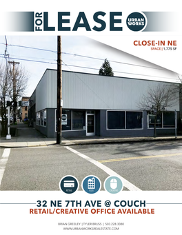 32 Ne 7Th Ave @ Couch Retail/Creative Office Available