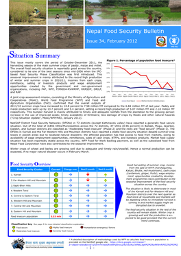 Nepal Food Security Bulletin Situation Summary