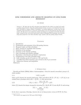 Link Cobordisms and Absolute Gradings on Link Floer Homology