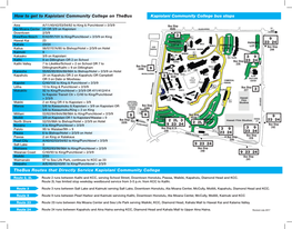 How to Get to Kapiolani Community College on Thebus Kapiolani Community College Bus Stops