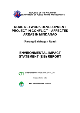 Road Network Development Project in Conflict – Affected Areas in Mindanao