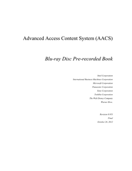 Advanced Access Content System (AACS)