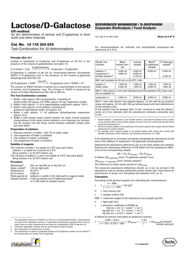 Lactose/D-Galactose