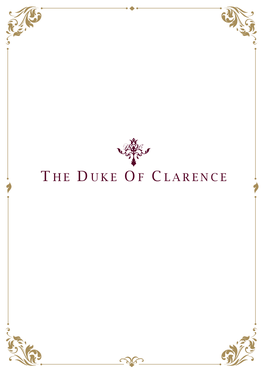 Menu Duke of Clarence (DOC WEB 5,12,17)