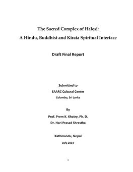 The Sacred Complex of Halesi: a Hindu, Buddhist and Kirata Spiritual
