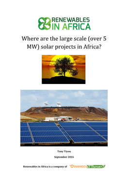 Solar Projects in Africa?
