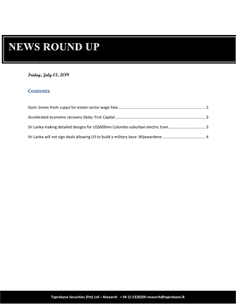 News Round up 05.06.2019