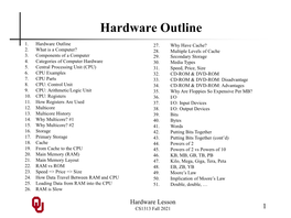 CS1313 Hardware Lesson